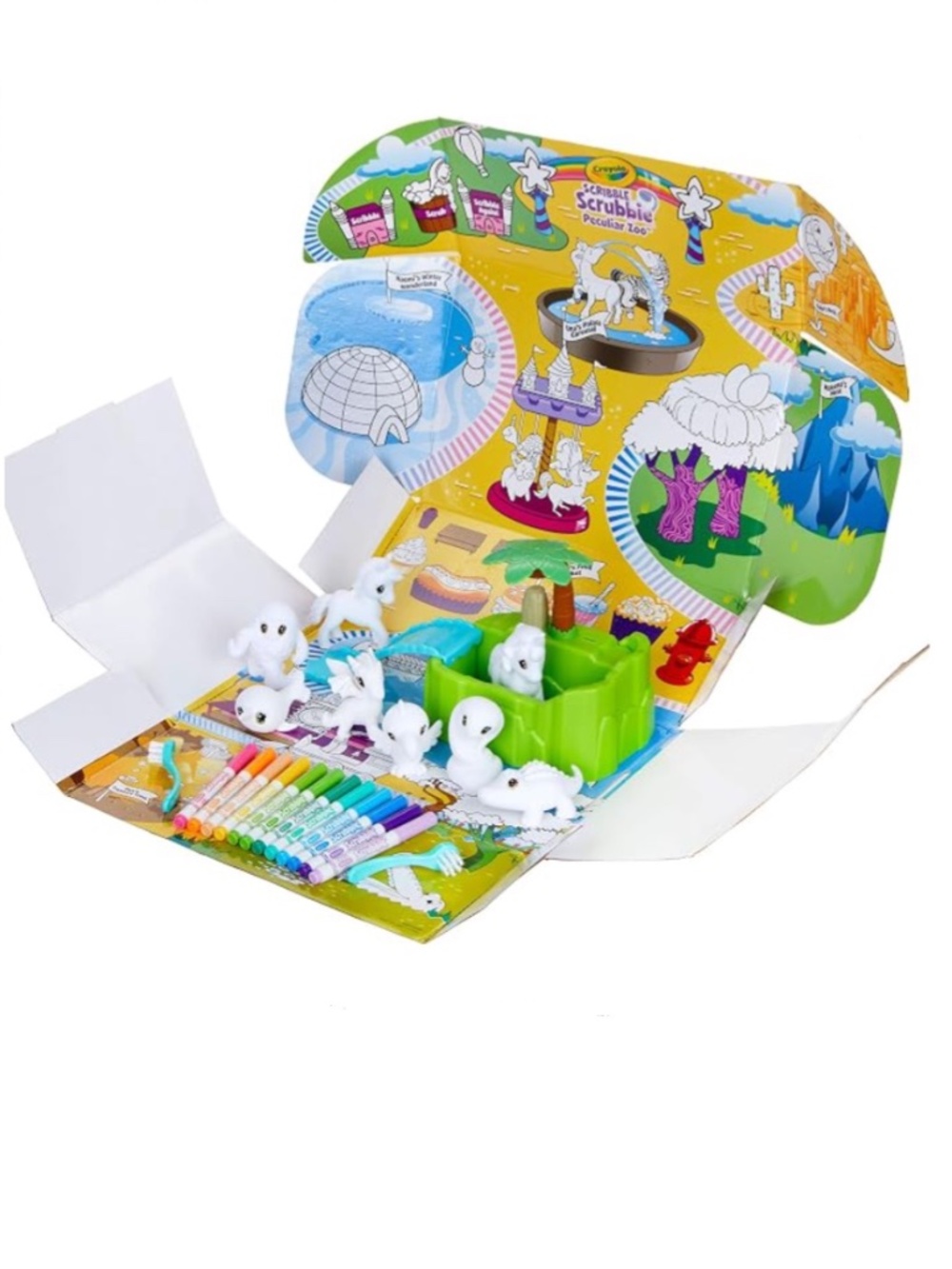 Crayola Scribble Scrubbie Peculiar Pets Zoo Playset, Creative Toys